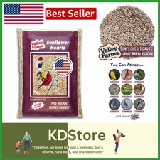 Whole Sunflower Hearts Bird Seed 4LB No Mess Wild Bird Food for All Birds