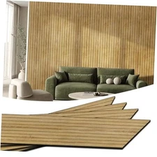  PVC Wood Grain Panels for Wall, 15.7 in X 8.5 ft 15.7" x 102.4" Light Oak