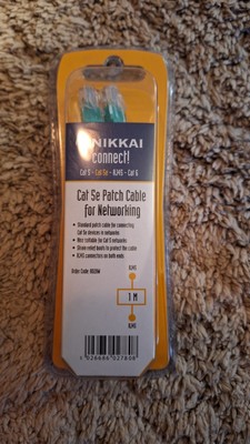 Nikkai connet! Cat 5e Patchkabel zum Netzwerken 1M, RJ45 beidseitig. Neu. Grün 