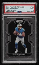 2020 Panini Chronicles Prizm Black Justin Herbert #PB-3 PSA 9 MINT Rookie RC