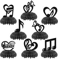 8 Pcs Musical Notes Decorations - Music Centerpieces for Table - Music Themed