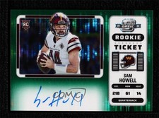 2022 Panini Contenders Optic Green Pulsar Prizm 4/15 Sam Howell #133 Auto 12mg