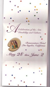 RARE VSA VERY SPECIAL ARTS 1999 ART & SOUL FESTIVAL PIN AND PROGRAM