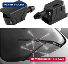 4 PCS Front Windshield Washer Nozzles, 4 Holes Car Windshield Washer Wiper Arm S