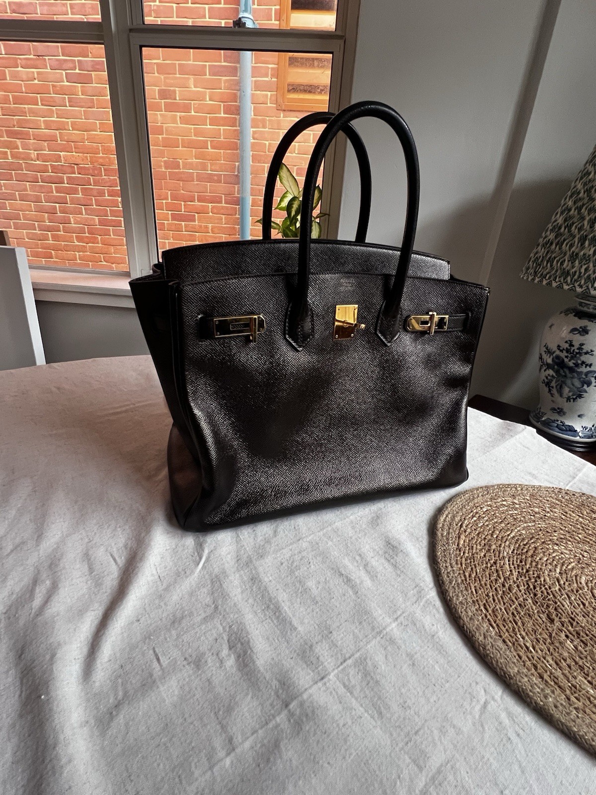 HermèsBirkin 35 leather handbag