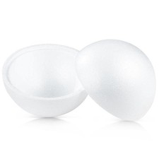 Genie Crafts Half Foam Ball 2-Pack 7.8 x 7.8 x 3.9 in White