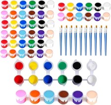 5 Packs Mini Acrylic Paint Set, 12 Colors Washable Paint Strips for Kids 