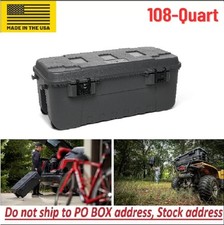 108qt Truck Bed Storage Box Lockable Pickup Trailer Boat Camping Gear Tool Chest