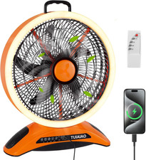 Powerful 12 Camping Fan - 45000mah Rechargeable Remote Led 830cfm Powerful 12 Camping Fan - 45000mah Rechargeable Remote Led 830cfm