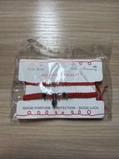 Set Of Two Red Kids String Bracelets