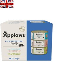 Delicious Tuna and Salmon Cat Food Selection in Jelly - 840g Total, Pack of 12 2.08 per kilo