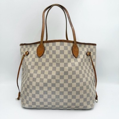 Louis Vuitton Neverfull MM Tote Bag Damier Azur Canvas N51107 LV 2665