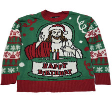 Happy Birthday Jesus Light Up Ugly Christmas Sweater Forever 21 Size S