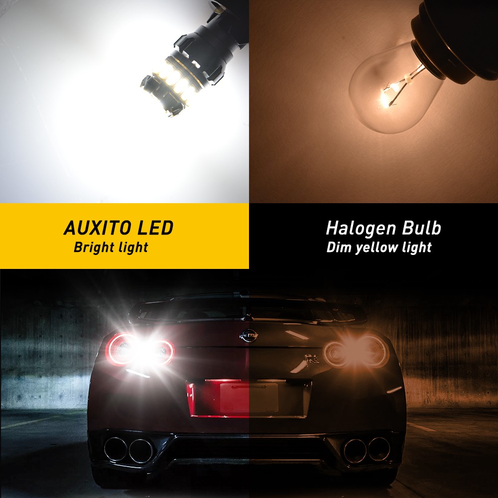 EOO Auxito 1157 LED White Backup Reverse Light Bulb Super Bright Exterior 6500K