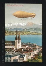 ZEPPELIN FARBIGE POSTKARTE LUFTSCHIFFSTATION LUZERN !!! (974806)