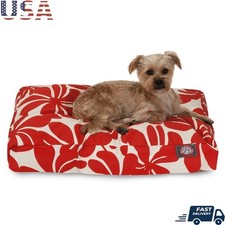 Washable Rectangle Dog Bed Non Slip Comfy Pet Bed W/ Removable Cover Crate Use