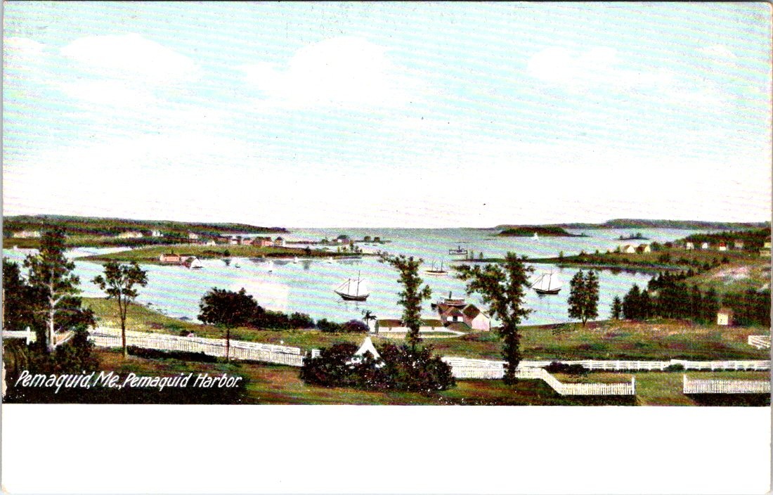 Pemaquid Harbor, PEMAQUID, Maine Postcard - Hugh C. Leighton