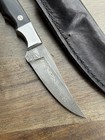 Custom Handmade Damascus Fixed Blade W/ Ox Horn Handle — photo 3