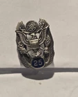 Vintage Sterling Silver United States Army/Military 25 Years Service Lapel Pin