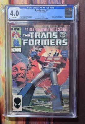 1984 Marvel Comics Transformers #1 CGC 4.0 White Pages 4124072001