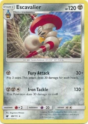 Pokemon - Escavalier 69/111 -  Rare - Crimson Invasion -  NM/M