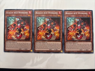 Yu-Gi-Oh Rescue-ACE Hydrant AMDE-EN004 Collector's Rare 1st Edition Play Set x3