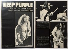 DEEP PURPLE Ritchie Blackmore JON LORD GLENN HUGHES 1975 CLIPPING JAPAN ML 2F 3P