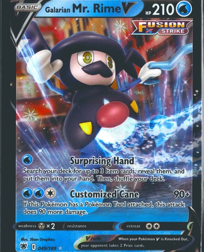 Galarian Mr. Rime V 049/189 Holo V Rare Astral Radiance Pokemon Near Mint