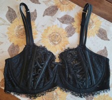 Victoria's Secret Dream Angels Wicked Black Lace-Up Corset Push Up Bra 36DD