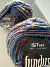 Zitron FUNDUS MERINO Yarn/Color 150-red, blue, green/ Lot of 2