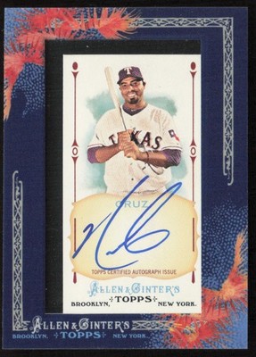 2011 Topps Allen & Ginter Autographs Nelson Cruz #AGA-NC Texas Rangers