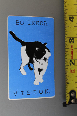 Vision Street Wear Bo Ikeda Cat Blue Original Z3B Vintage Skateboarding STICKER