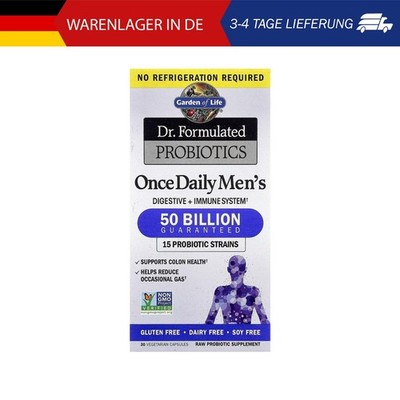 Garden of Life, Dr. Formulated Probiotics, Probiotika für Männer einmal täglich,