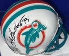 New ListingBOB BAUMHOWER MIAMI DOLPHINS BECKETT AUTHENTICATED SIGNED THROW BACK MINI HELMET