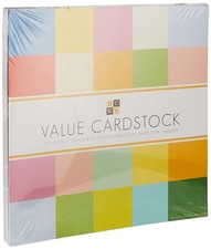 102 Sheets Cardstock Stack Assorted Solid Colors Smooth 12x12 Inch Paper