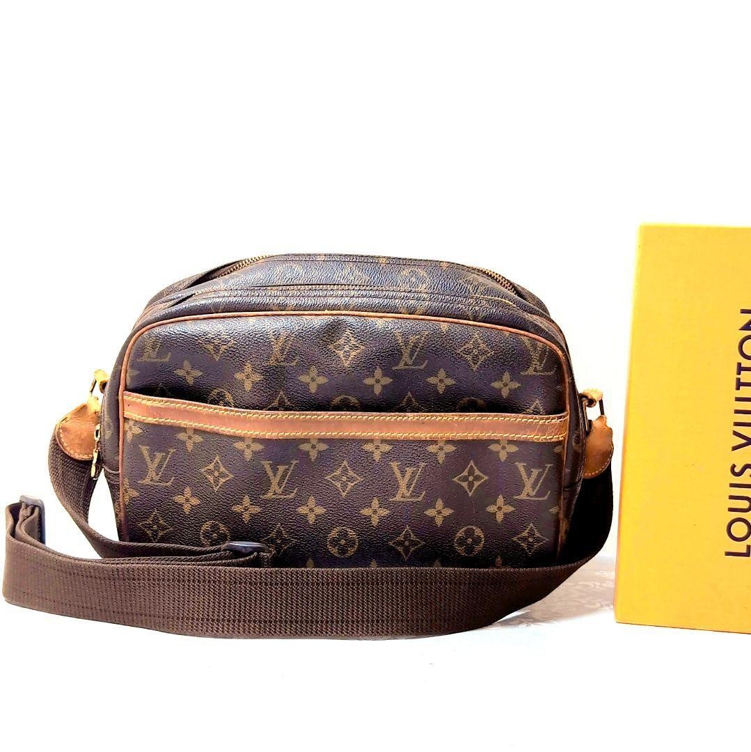LOUIS VUITTON Monogram Reporter PM Brown Crossbody Shoulder Bag Made in Japan