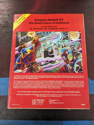 The Ghost Tower Of Inverness W/ Maps & Handouts Attached 9038 C2 TSR AD&D