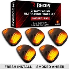 Recon 264143bkhpam Led Cab Roof Light Kit Smokedamber 99-16 Super Duty Recon 264143bkhpam Led Cab Roof Light Kit Smokedamber 99-16 Super Duty