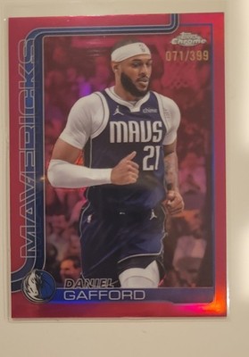 2025-26 Topps Chrome Basketball Daniel Gafford /399 Pink Magenta Refractor Mavs