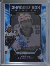 2018 SPx Shadow Box Rookies Photo Variant Silver /198 Henrik Borgstrom Auto 0bv