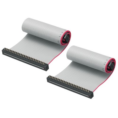 IDC Wire Flat Ribbon Cable FC/FD Connector A-type 50Pins 0.2m Long, 2pcs