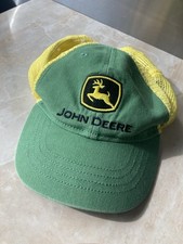 John Deere Trucker Hat Cap Green Yellow Toddler Kids Snapback Mesh Back