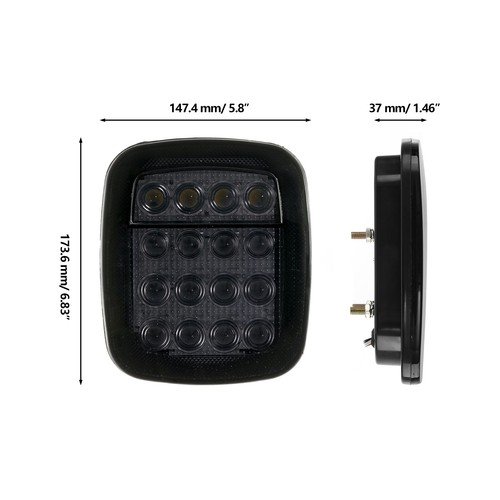 Faros LED DRL intermitente + kit de luces de freno traseras para Jeep Wrangler TJ CJ 7" - Imagen 8 de 12