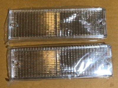 For Mitsubishi Mighty Max L200 Triton 1986-96 PAIR FRONT BUMPER clear LIGHT LENS
