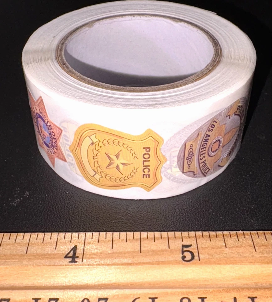 ⭐TOP PICK!!!⭐ 500 LAW ENFORCEMENT POLICE OFFICER BADGE STICKERS PARTY FAVOR KIDS - Image 4 of 4