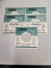45 RPM 7" RECORD SLEEVES CO. SLEEVE 5 PACK SEE PHOTOS - Coral SLV163