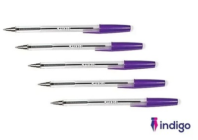 Indigo Violett Kugelschreiber Qualität Stick Biro Stifte für Zuhause Schule Büro (10)