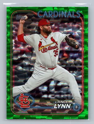 2024 Topps #630 Lance Lynn Green Crackle Foil #/499