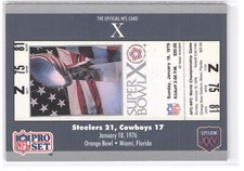 1991 Pro Set Super Bowl Ticket Replica #10 SB X Ticket