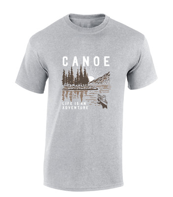 CANOE LIFE IS AN ADVENTURE HERREN T-SHIRT OUTDOOR WANDERN WALKING GESCHENK NATUR